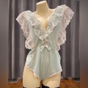 Vintage Kasara Teddy romper lingerie